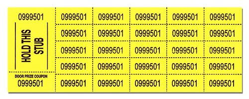 Auction Tickets - 500 Sheets (Yellow)