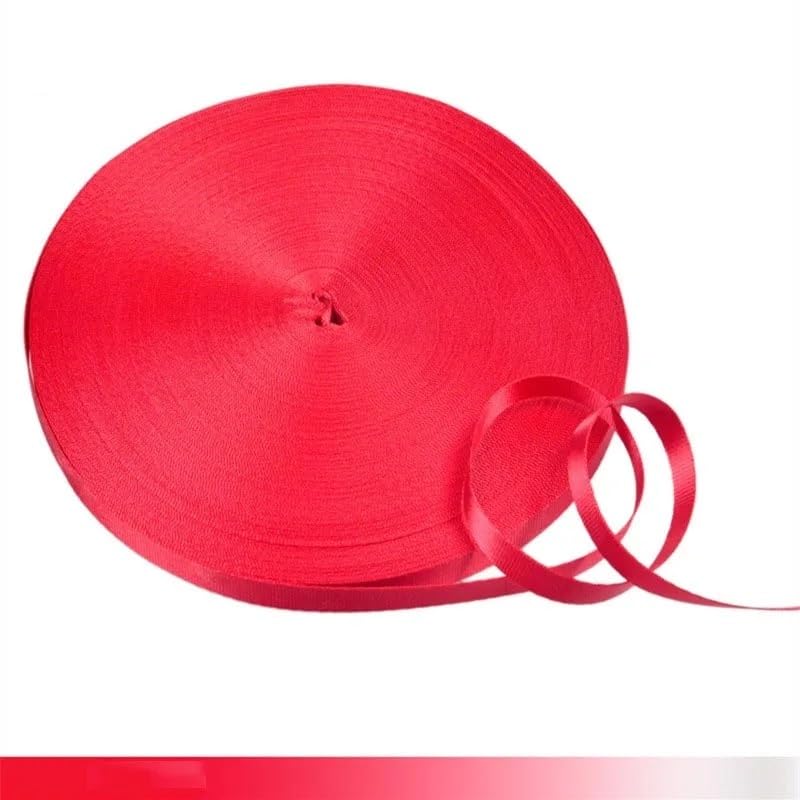 nylonowe taśmy, Nylonowe paski parciane do toreb 45 metrów Wielokolorowa taśma skośna 10 mm szycia(Rosso)