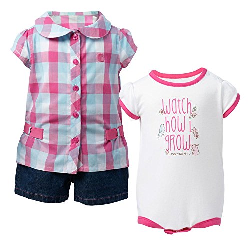 Carhartt Baby Girls' 3pc Gift Short Set