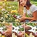 Garden Tools Set, JUMPHIGH 10 Pieces Gardening Tools with Floral Print, Ergonomic Handle Trowel Rake Weeder Pruner Shears Sprayer, Garden Hand Tools with Carrying Case Gardening Gifts for Women Father