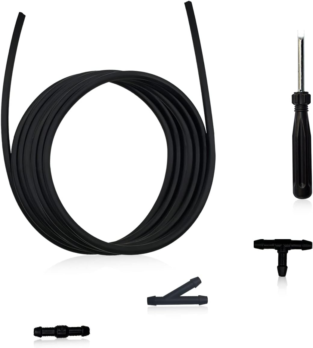 Naviurway Universal Windshield Washer Nozzle Hose Kit 3 Meters Fluid