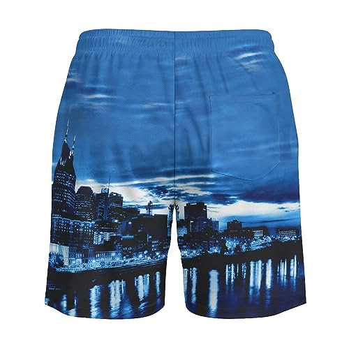 Custom Football Shorts for Men Youth City Nightview Sport Shorts Boardshorts Football Pants with Pockets Fans Gifts3