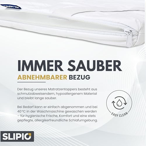 Surmatelas 130x190 6 cm 5 zones massage SLIPIO