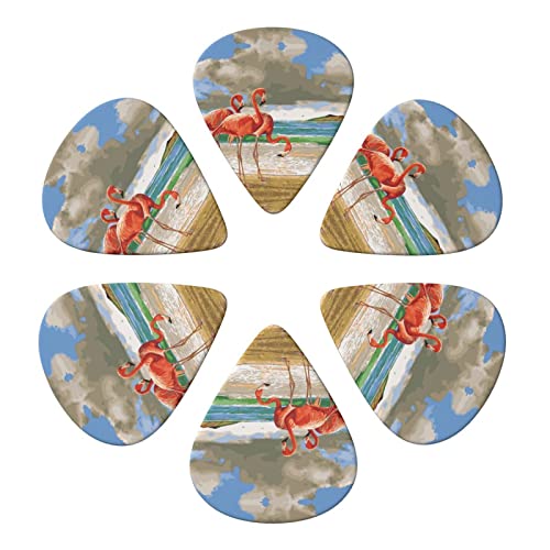 Flamingo Beach Lot de 6 médiators pour guitare acoustique, guitare électrique, basse, ukulélé – fin, moyen et épais - Les Beatles, Paul McCartney, John Lennon, RIngo Starr, George Harrison Flamingo Beach Lot de 6 médiators pour guitare acoustique, guitare électrique, basse, ukulélé – fin, moyen et épais – Image 5