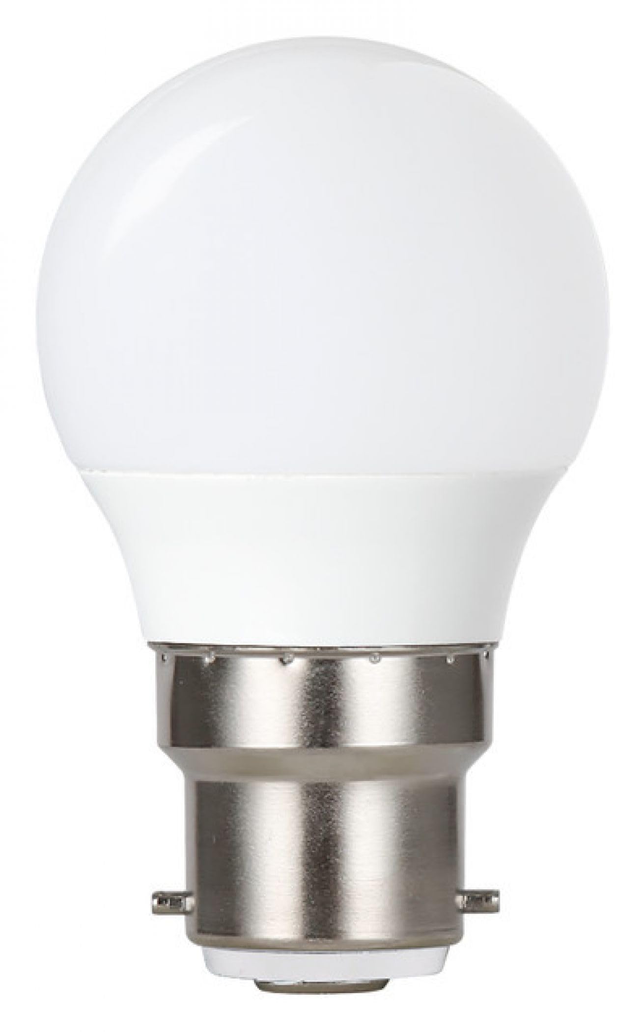 Integral ILGOLFB22NE079 7.3w LED Golf Ball Bulb, 4000K, Frosted, Non dimmable, B22, 806lm =60w