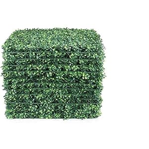 Urisgo Kunstheg voor balkons, hek, wandpanelen met brede naald, tweekleurig, 40 x 60 cm