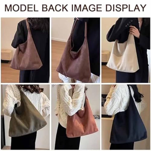 Suede Bag, Brown Suede Bag, Brown Suede Handbag, Retro Brown Suede Purse for Women, Large Slouchy Suede Shoulder Bag2