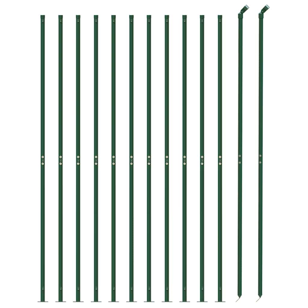 Valla de malla de alambre galvanizada y revestida de PVC como valla de malla de alambre flexible y resistente con protección contra la corrosión y con brida de suelo para limitación de parcelas y