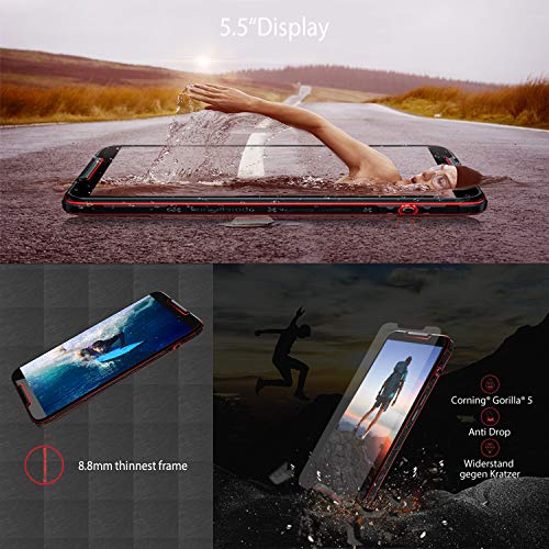 CUBOT Quest 5.5-inch Android 9.0 Pie Rugged Smartphone Unlocked, 4GB+64GB,4G Dual SIM, NFC,Gyroscope, 4000mAh Battery, 12MP Camera, IP68 Waterproof Shockproof, Dustproof (Black) - Thumbnail 6