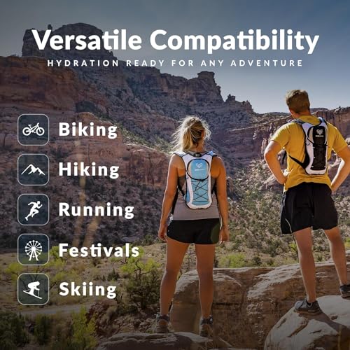 Water-Buffalo-Hydration-Bladder-Water-Bladder-for-Hiking-Backpack-Leak-Proof-2L-Hydration-Bladder-Water-Reservoir-Insulated-Hose-High-Flow-Bite-Valve-Oasis-2-Liter-Hydration-Bladder