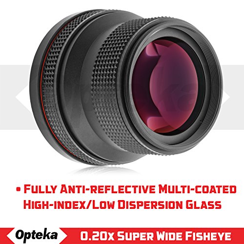 Opteka 0.20X Professional AF Fisheye Lens for Canon EF EOS 80D, 77D, 70D, 60D, 50D, 40D, 7D, 6D, 5D, 5Ds, 1Ds, Rebel T7i, T7s, T6s, T6i, T5i, T5, T4i, T3i, T3, SL3, SL2 & SL1 Digital SLR Cameras - Thumbnail 2