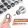 225 Pcs Rubber O Rings Set, Ø 3-22 mm Universal O-Ring Gaskets Seal Assortment Kit, Nitrile Pressure Washers Gasket Rings for Mixer Tap, Plumbing, Automotive, Air and Gas Sealing Repair - 18 Sizes #4
