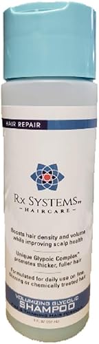 Rx Systems PF Tratamiento voluminizador para el crecimiento del cabello glicólico para hombres y mujeres, detiene el adelgazamiento mientras