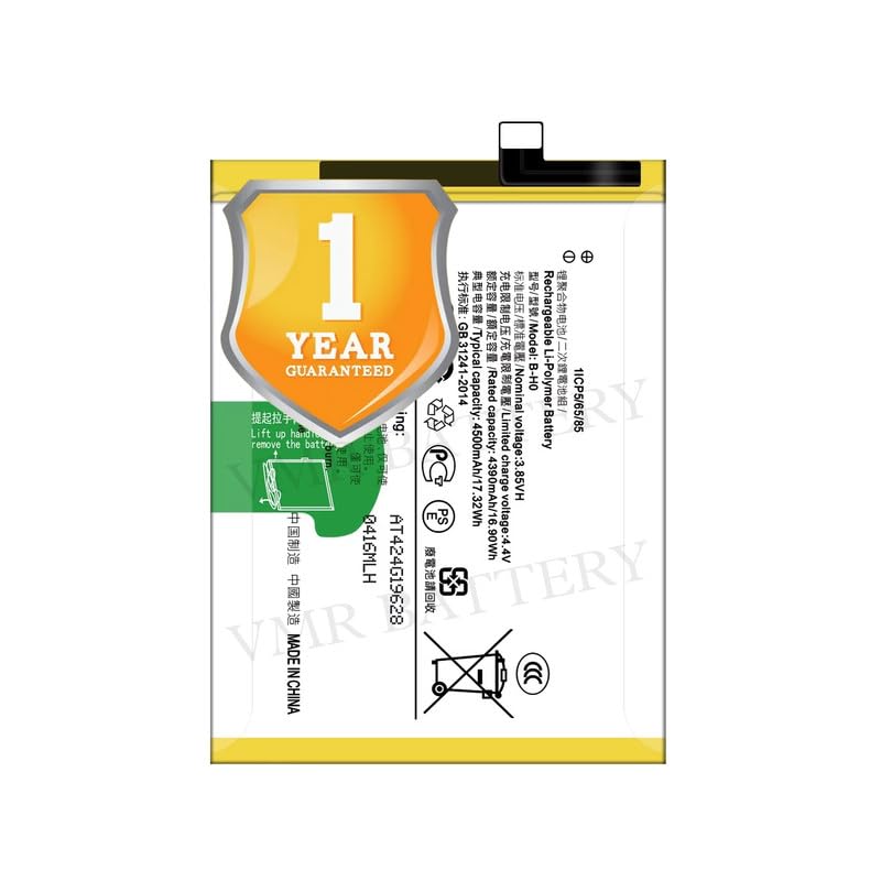 Image of Original B-H0 Battery Compatible for Vivo S1 (Vivo Y7S) (1907, V1907, 1907 19, V1913A) | V17 Neo - (4500mAh) - 1 Year Warranty X2