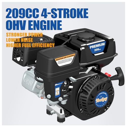 TOOLCY 3200 PSI Gas Pressure Washer, 2.6 GPM Gas Powered Power Washer Reinforced Pump & 209cc OHV Engine, 35FT Pressure Hose, Quick Connect Swivel Pressure Gun, 5 Nozzles for Homes (No Soap Tank)