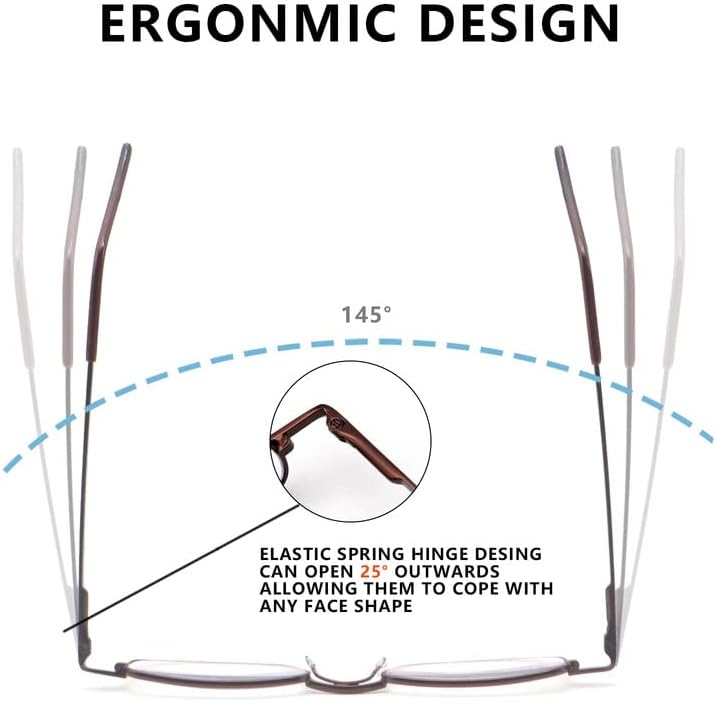 Miniatura 4 de Paquete de 2 lentes de lectura con bolígrafo delgado, tubo pequeño, lectores elegantes, para mujeres y hombres, con bisagras de resorte con estuche