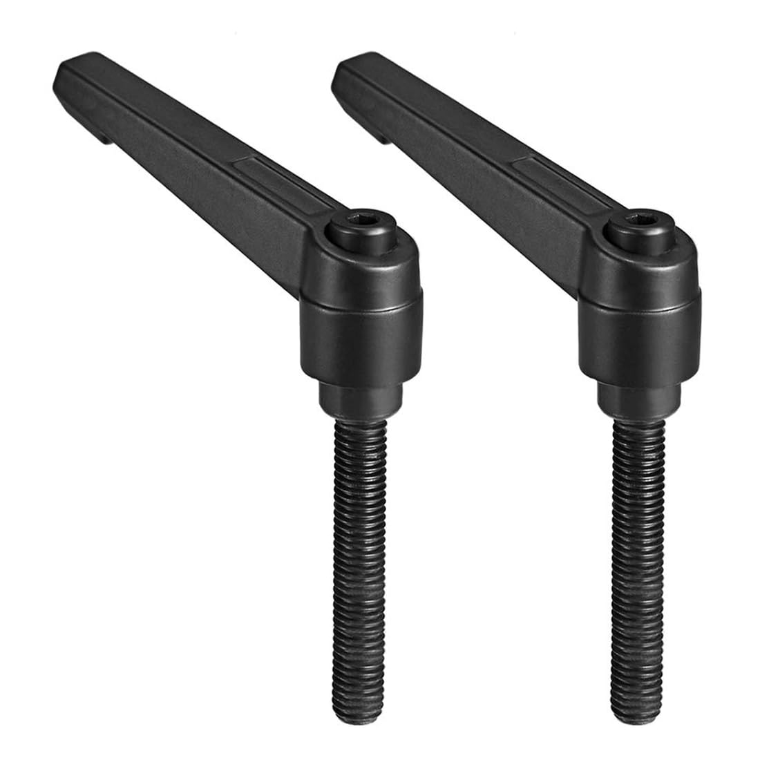 TA-VIGOR 2Pcs Adjustable Clamping Lever Handles, M8 x 60mm Locking Quick Release Push Button Ratchet Screw Knobs