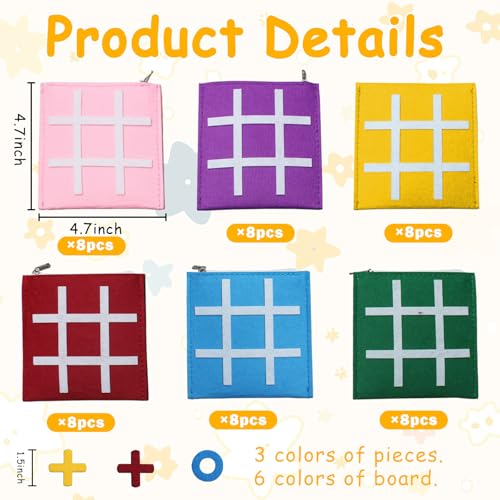 Tic Tac Toe Juego de Mesa Mini 48 Piezas miniatura 3
