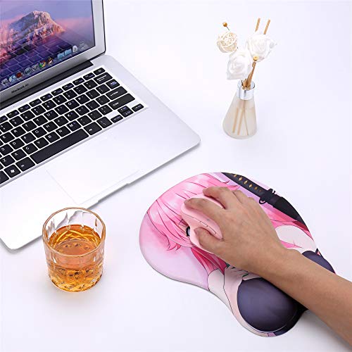 Boo Ace "Mirai Nikki Gasai Yuno Anime Mouse Pads With Wrist Rest Gaming 3D Mousepads 2Way Skin (Yuno) #TOP5