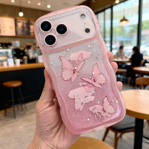 Coque 17 Pro Max carte pailletée rose, le cadeau idéal