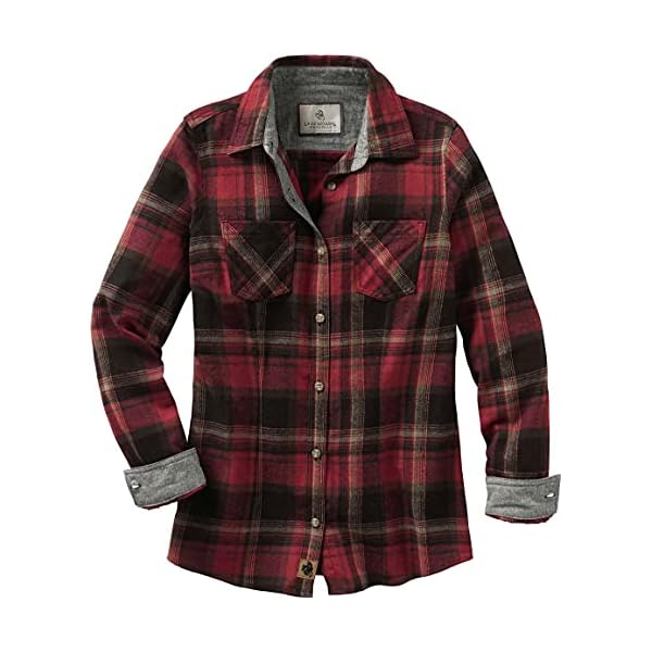 Legendary-Whitetails-Womens-Cottage-Escape-Flannel-Shirt Legendary Whitetails Women's Standard Cottage Escape Flannel Shirt, Forest Plaid, Medium