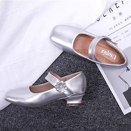 Nova Utopia Girls Low Medium Heel Dress Sandal Flower Girl Shoes,Nf Utopia Girl Nfgfh518 Silver 3 #TOP5