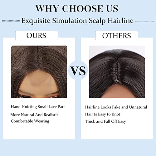 Pelokaa Long Ombre Brown Mixed Blonde Wavy Wig For Women 26 Inch Middle Part Curly Wavy Wig Natural Looking Heat Resistant Synthetic Wigs For Daily Party Use (26 Inch, Dark Brown Mixed Blonde) #TOP4