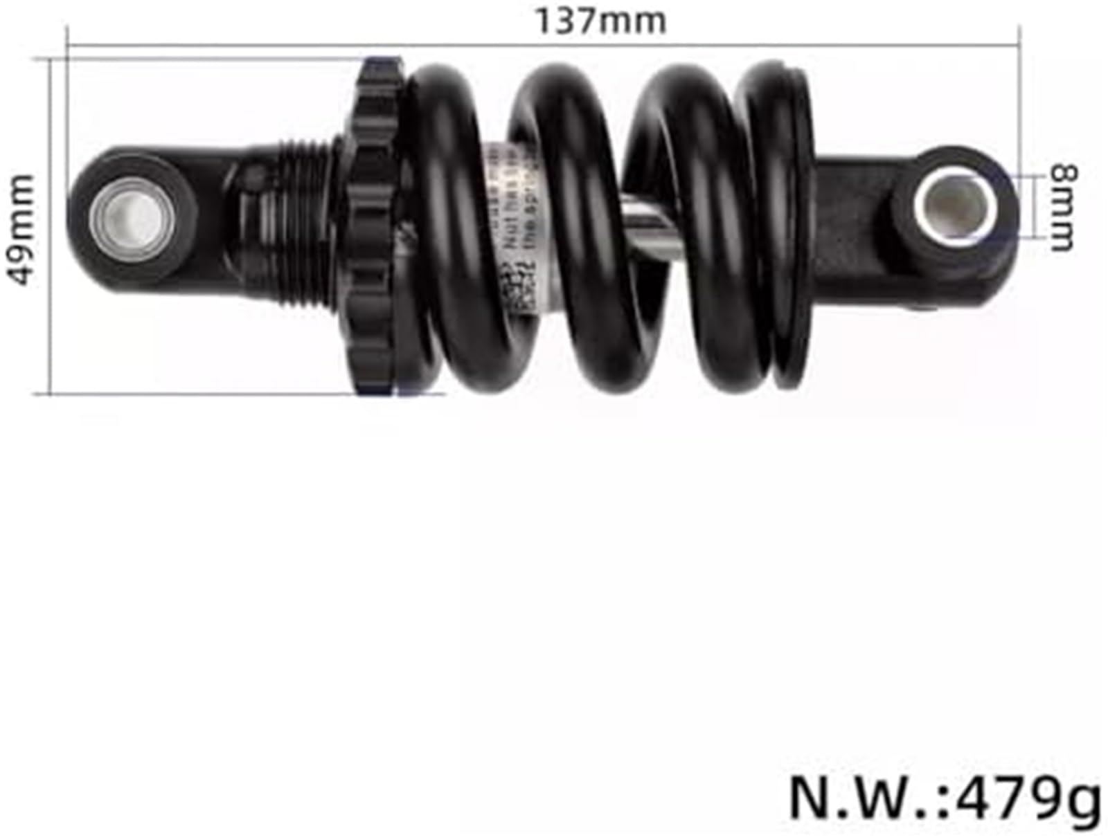 Set ammortizzatori, per Kukirin G2, per scooter elettrico Max, per ammortizzatori anteriori e posteriori in alluminio Guida fluida Stabilità Molla di sospensione idraulica