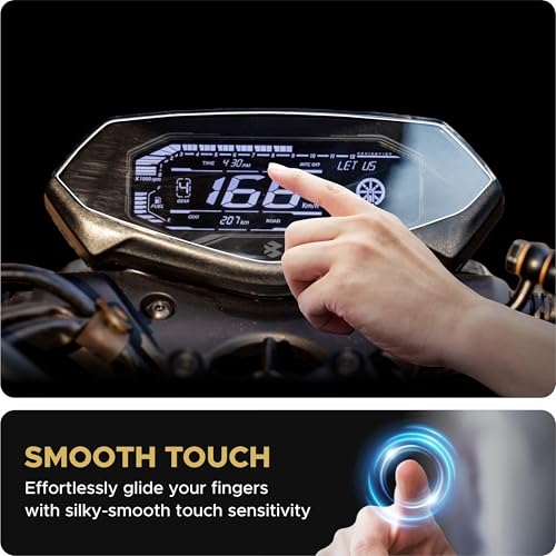 Image of Spartan Shield Digital Cluster Screen Guard For BAJAJ PULSAR 220F 2025+ || Instrument Cluster Console Protector || Anti Scratch | Water Repellant | HD Clarity || 220 F Bike Accessory 2026 [Not Tempered Glass]