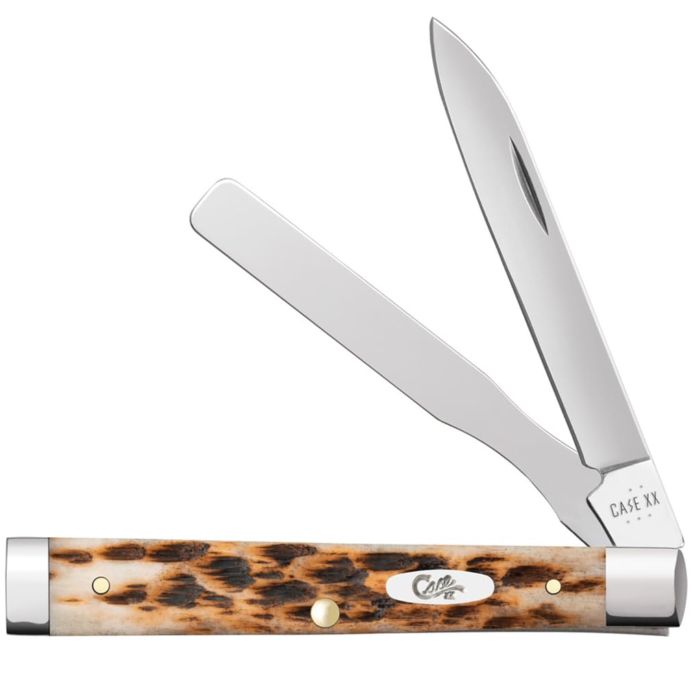 Case XX Pocket Knife AMBER BONE PEACH SEED JIG BABY DOC Item #10797-6282SP SS - Length Closed: 2 7/8Inches