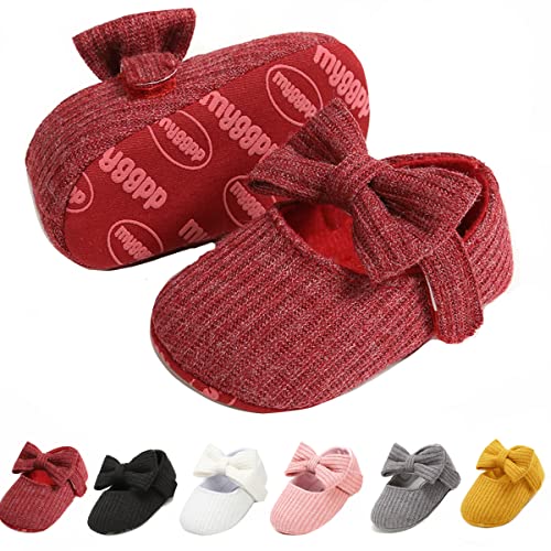 Image of Ohwawadi Infant Baby Boys Girls Slippers Cozy Fleece Booties Soft Bottom Warm Cartoon Socks Newborn Crib Shoes