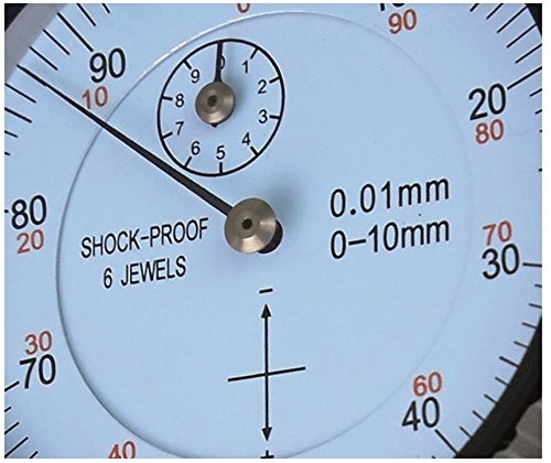 Produktbild von CNC Messuhr 10 Mm – Ablesung 0,01 Mm, Metallgehäuse, Mit Öse, Toleranzmarken, In Aufbewahrungsbox