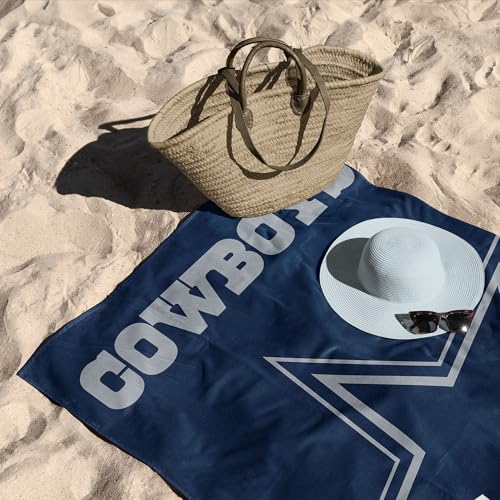 Image of Northwest NFL Dallas Cowboys Microfiber Beach Towel, 30 x 60 Inches - Quick Dry, Sand Resistant, Lightweight, Highly Absorbent, Incisor Design