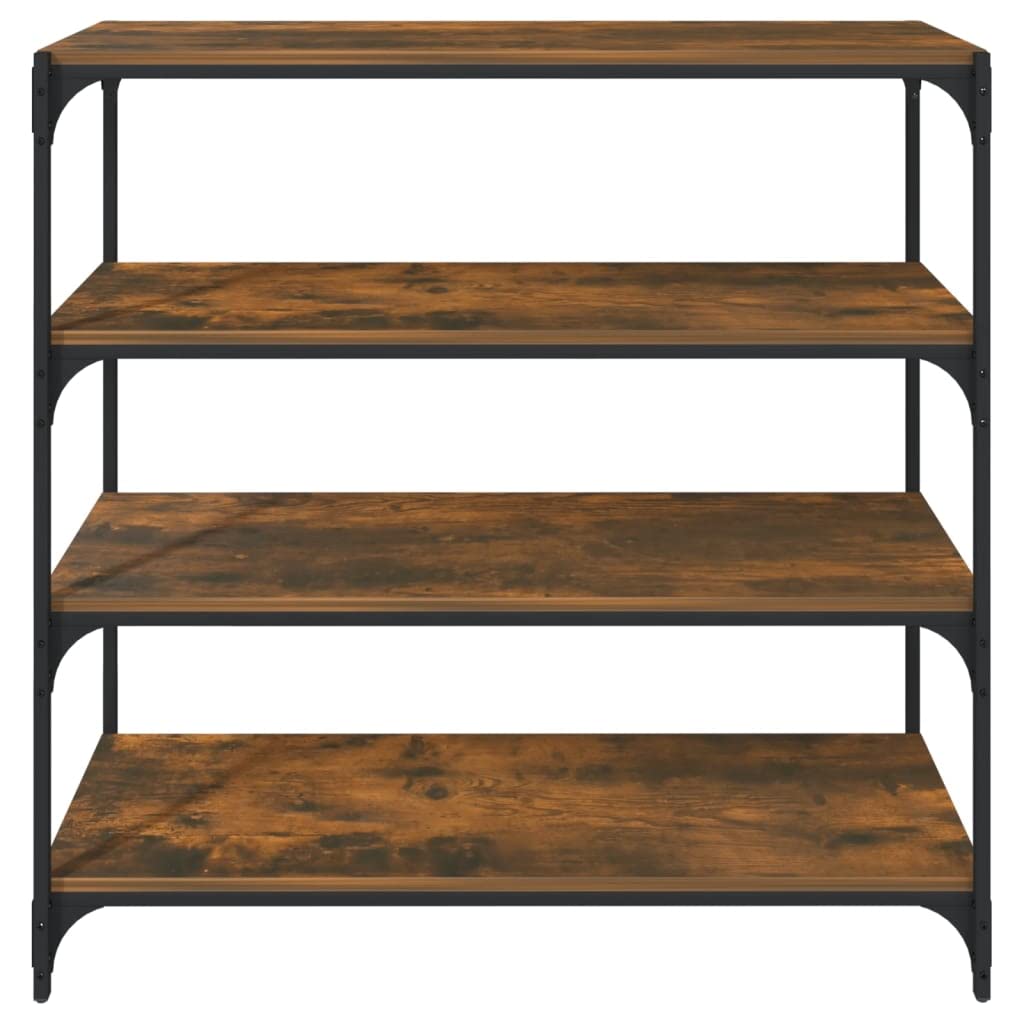 Generisch Bücherregal Räuchereiche 100x33x100 cm Holzwerkstoff und Stahl,Möbel,Regalsysteme,Bücherregale Bücherschränke-819359