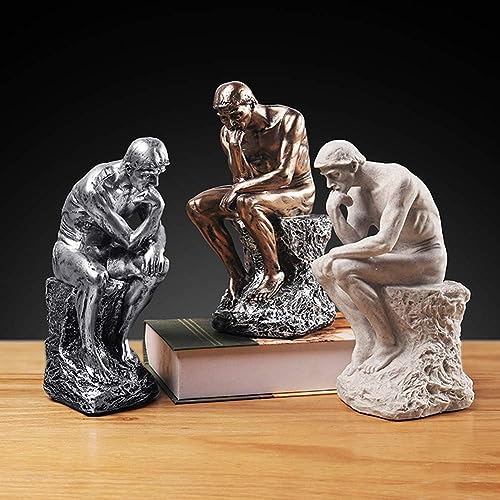 Figura Decorativa Thinker Estatua Resina 9.6 pulg miniatura 4
