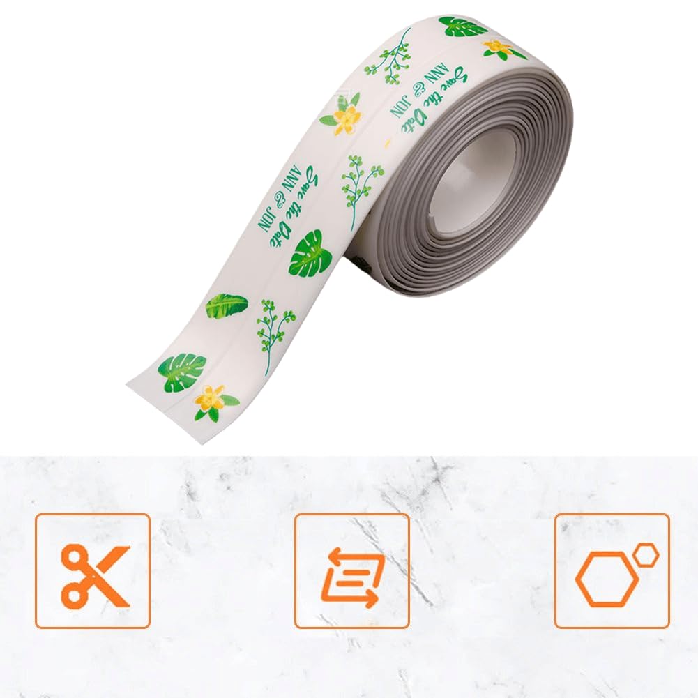 Uxcell Caulk Tape, Beige Toilet Caulk Strip Self Adhesive 1.5" X 16.4Ft