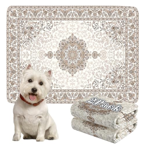 Dogcator Washable Pee Pads for Dogs, 2 Pack Reusable Puppy Training Pads. 36''x48'' Super Absorbent...