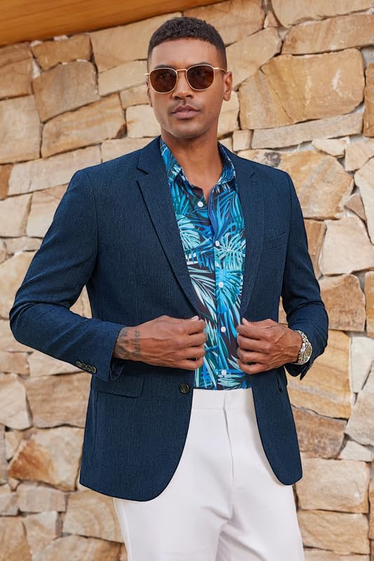 COOFANDY Men's Casual Blazer Sport Coats and Blazers Lightweight Two Botton Business Linen Blazer Suit Jacket - Image 3