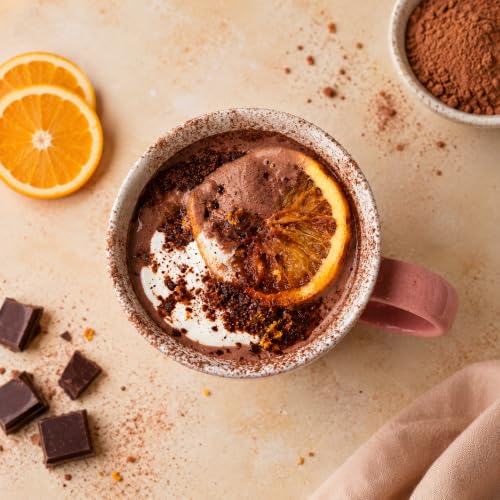 Image of CupNest Orange Hot Chocolate Mix powder | Rich & Creamy Cocoa Mix with Natural Orange powder | Instant Chocolate Drink | Artisanal hot cocoa drink | No Preservatives | 250g