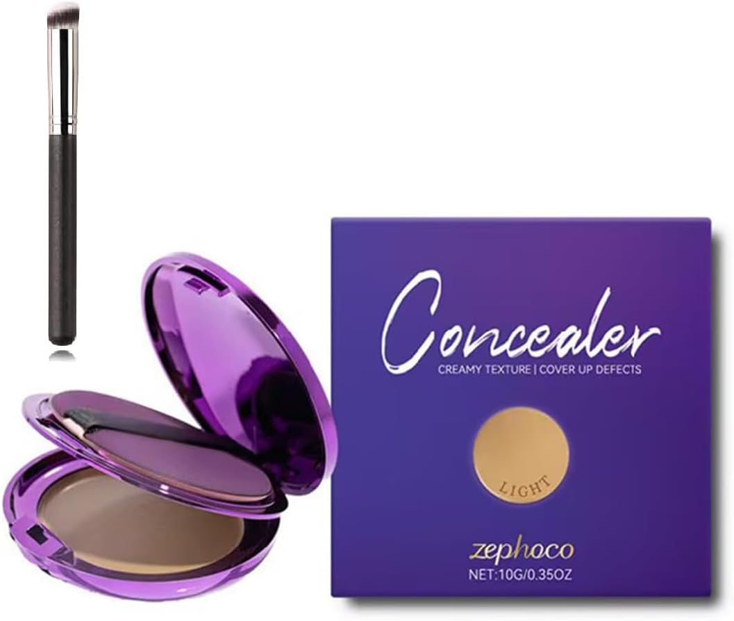 Evanesce Soft Matte Cream Concealer, Full-Coverage Long Lasting Moisturizing, Waterproof, Covers Scars, Blemishes, And Tattoos (Ivory White)