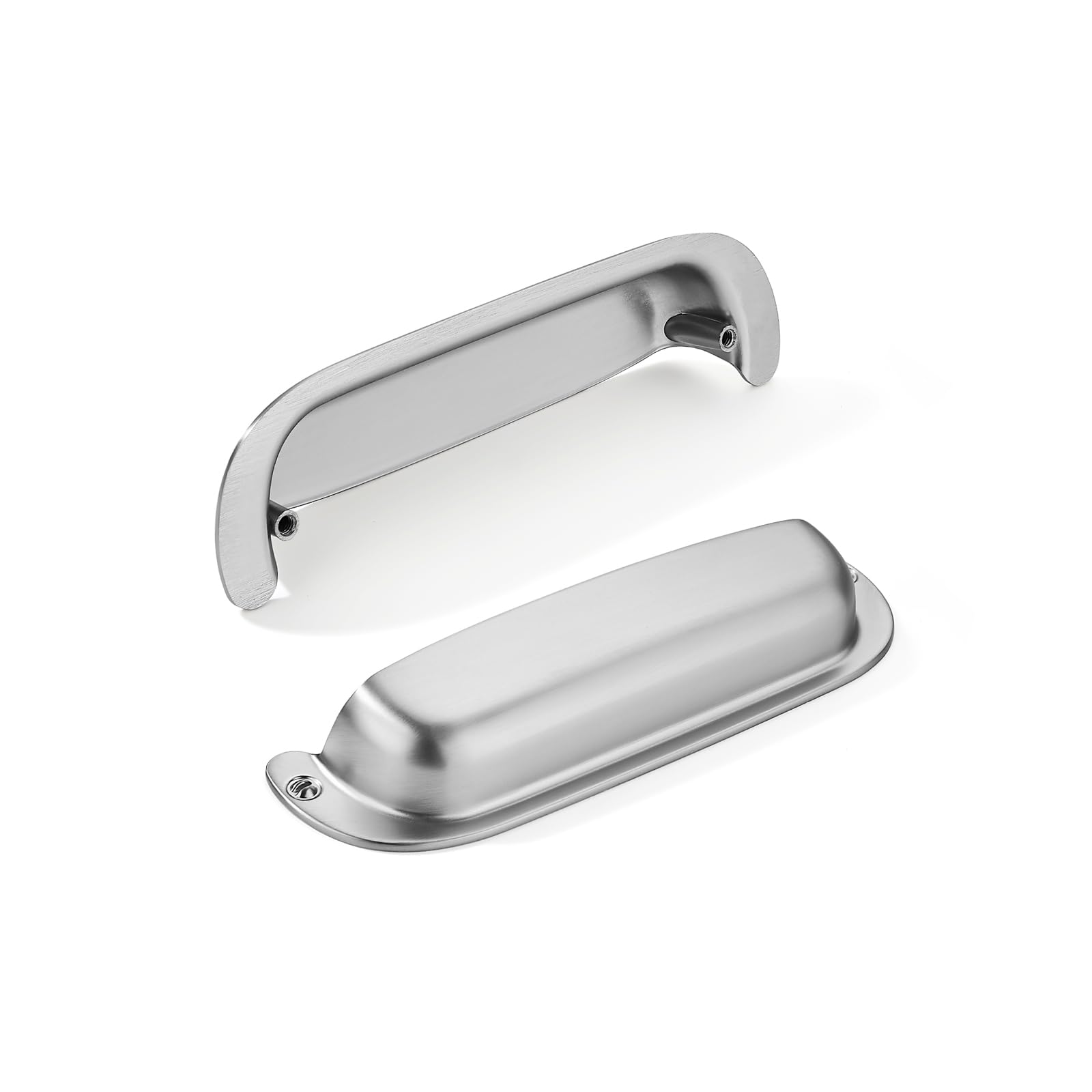 KHTUMEWARE 10 Pack 2-1/2"(64mm) Hole Center Retro Drawer Pulls Polished Brass Cabinet Bin Cup Pulls Bathroom Hardware Cabinet Handles Drawer Handles Knobs image