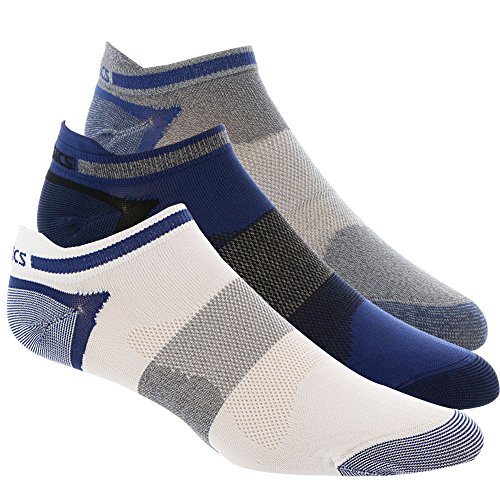ASICS Quick Lyte Single Tab Socks (3-Pack), Small, Indigo Blue Assorted