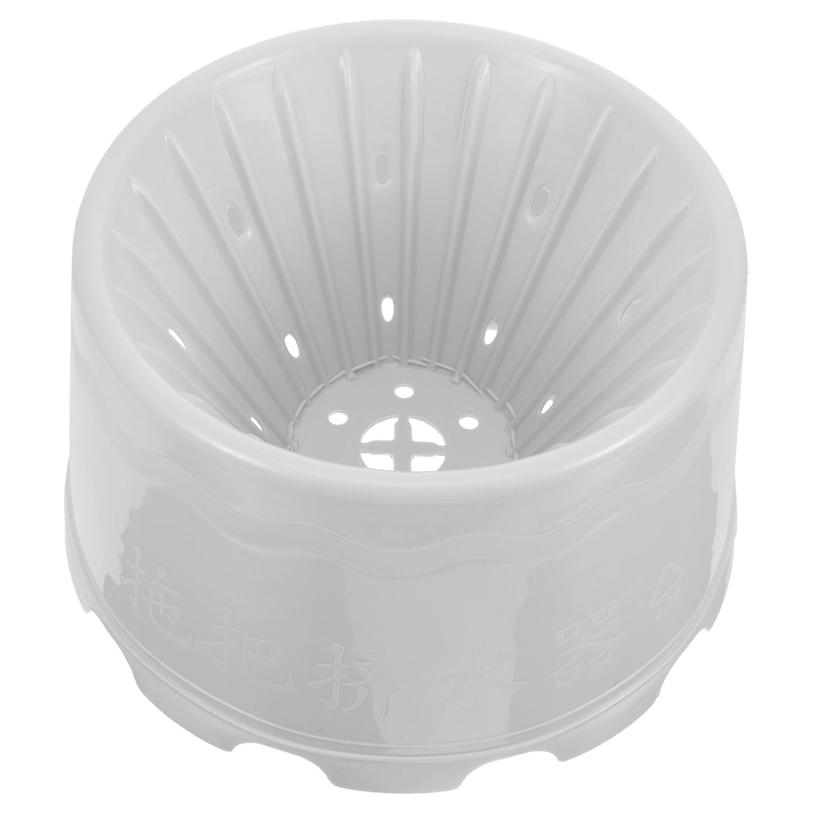 Homoyoyo Cubo y Almacenamiento con Agujeros de Drenaje de Plástico para Fregona y Cesta Multifuncional, Adecuado para Limpieza en Baño