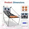 Basketball Arcade Game Shot Creator Indoor Foldable Electronic Double Shootout Sport Game Official Home Dual Shot Basketball 2 Player with 4 Balls, Black Blue