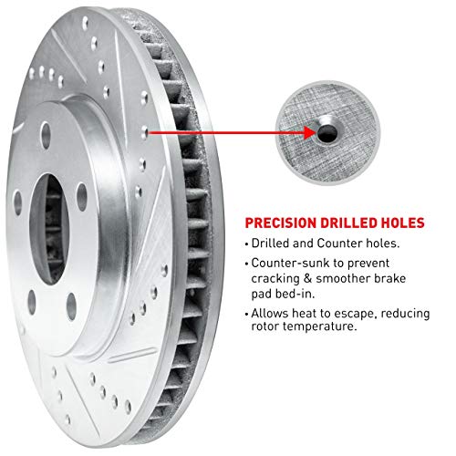 R1 Concepts Drilled And Slotted Carbon Coated Disc Brake Rotor Set WBPN1- 27025 - Walmart Supplies - View #11