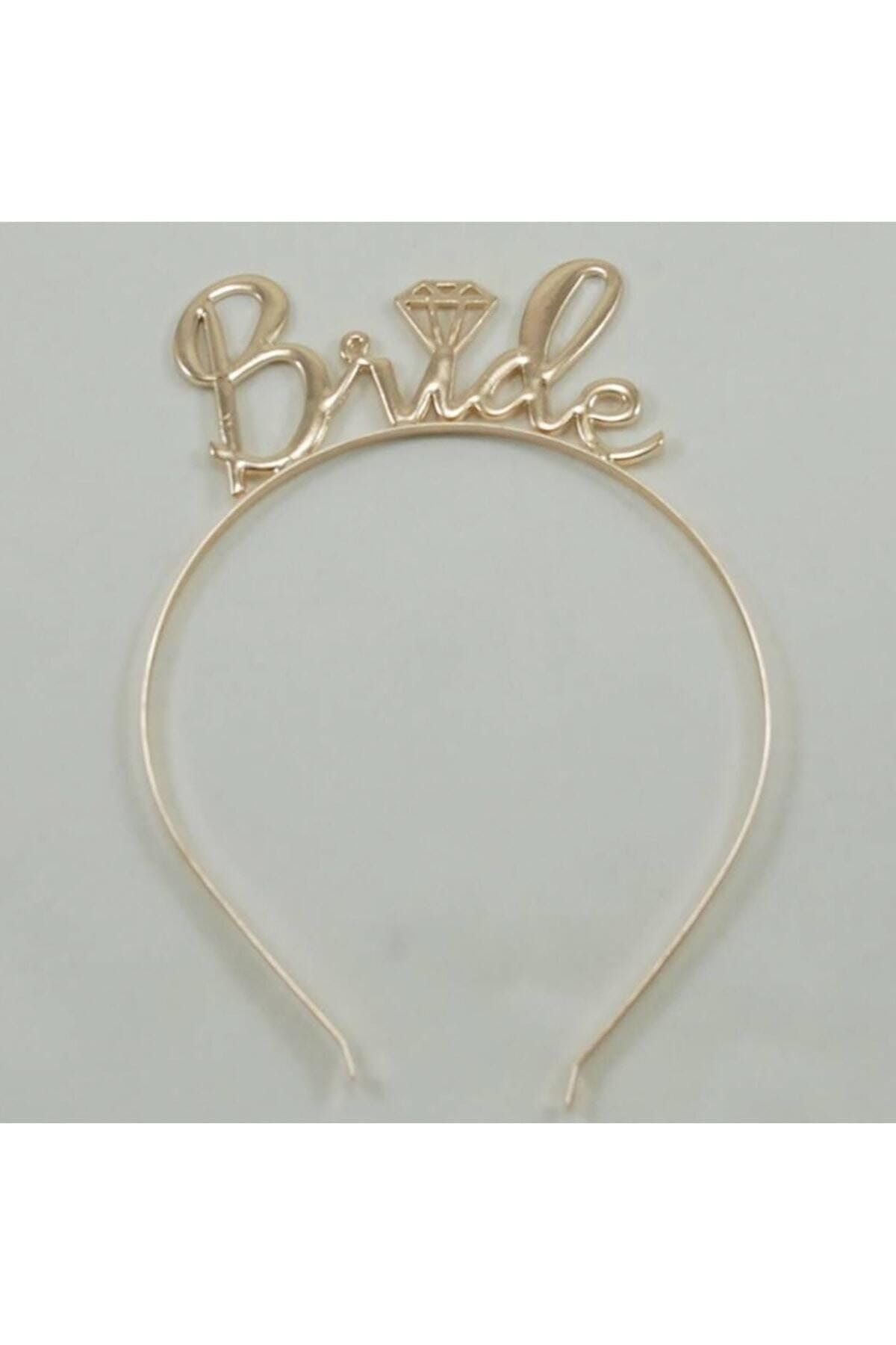 Partivitrini Bride Tek Taş Rose Gold Renk Metal Bekarlığa Veda Partisi Taç Parti1004