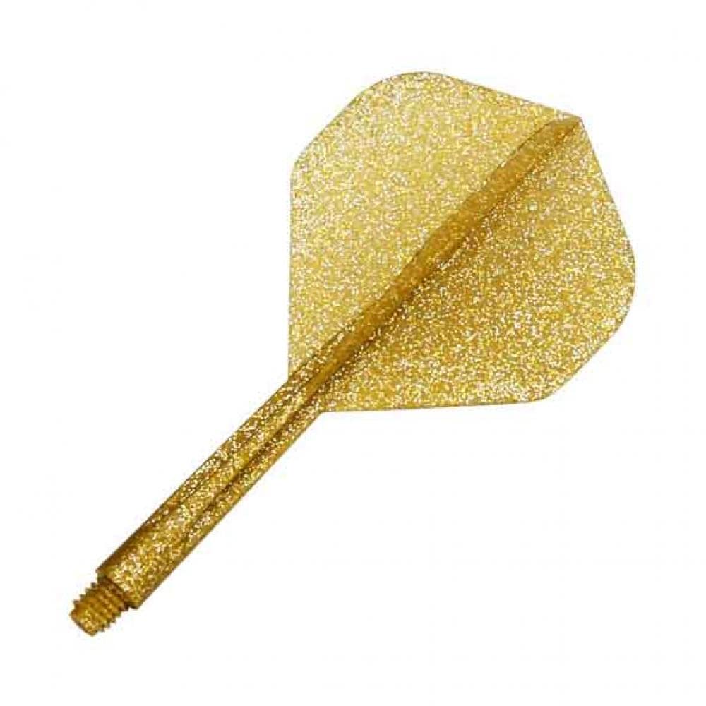Condor Lame Glitter Dart Flight & Shaft System Standard Shape Short Gold – Integrated One-Piece Flight, Durable Molded Dart Flights, Professional Dart Accessory.
