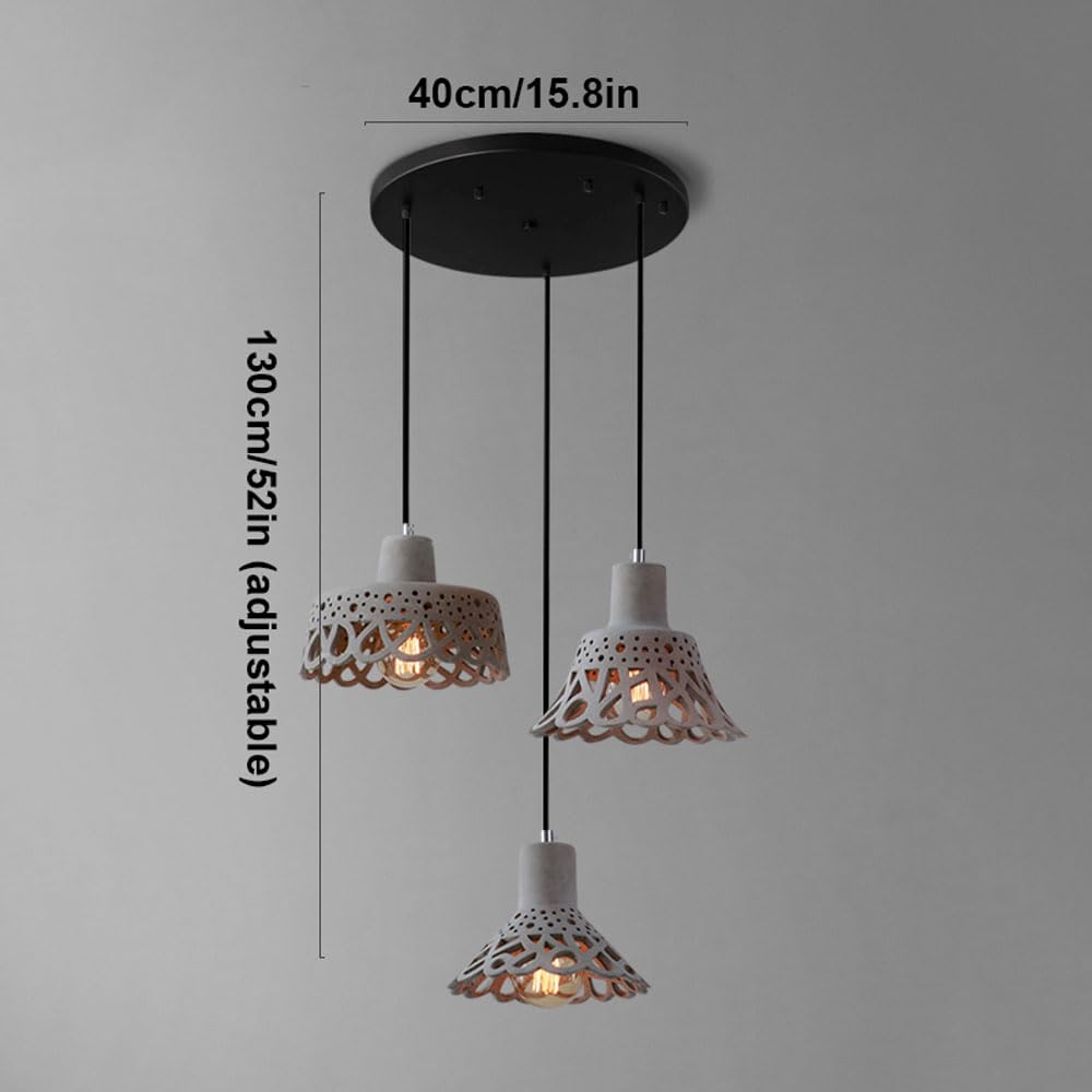 Betonowe lampy wiszącej na wyspie kuchenne, przemysłowe wyposażenie oświetleniowe, vintage szare wisząca pułapek mandol do restauracji bar kuchennej