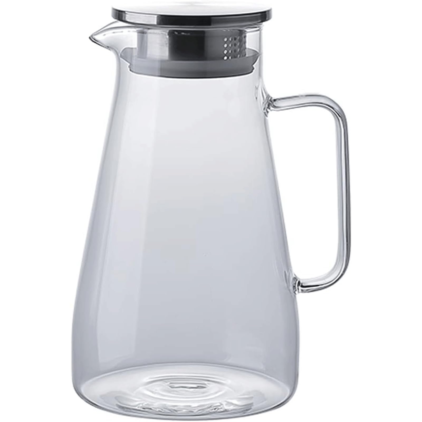 Wasserkaraffe 1,5 l Wasserkrug, Hochtemperatur-Wasserkocher aus Borosilikatglas, Eistee-Krug für Kaffee/Saft/hausgemachte Getränke Getränkespender