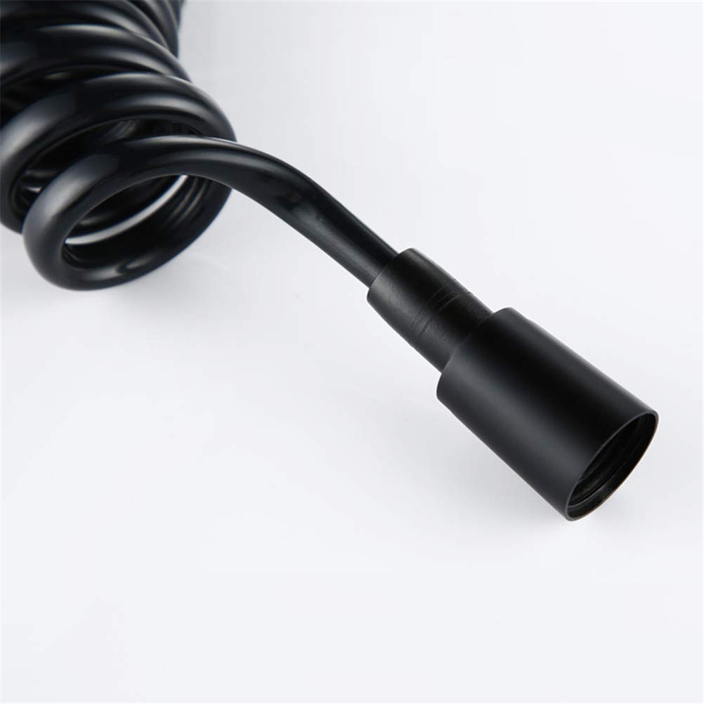 Manguera De Ducha Flexible De Estilo Negro con Resorte para Inodoro, Bidé Y Conexión De Manguera De 150 Cm.(D)